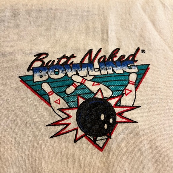 Funny Rare 1994 Single Stitch Butt Naked Bowling T-Shirt. - Picture 5 of 7